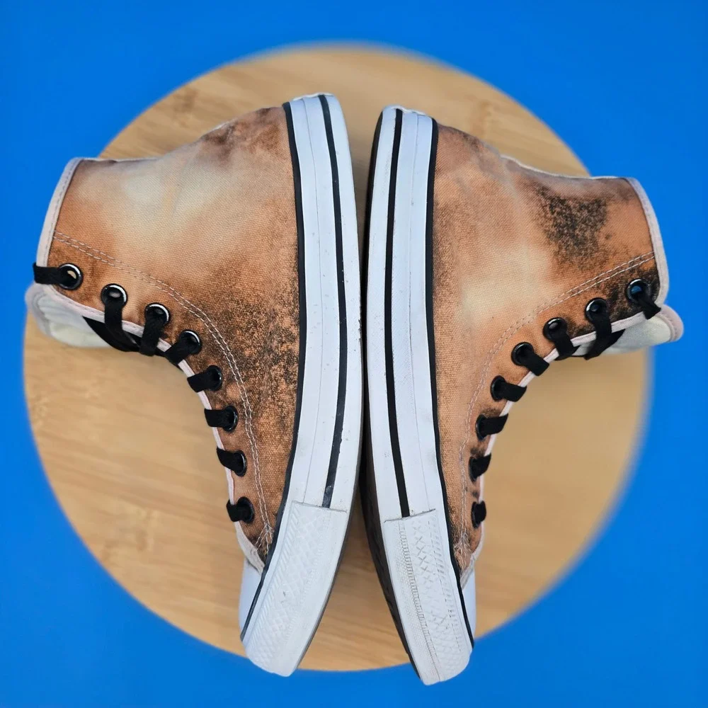 Converse Chuck Taylor All Star High Top Bleach Dyed Sneakers Shoes Fashion Men 7